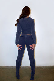 BLUE PRINT RIB PANTS